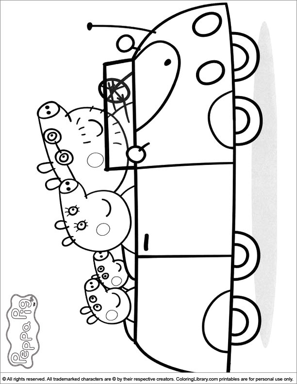 Plansa de colorat cu Peppa Pig 6 52